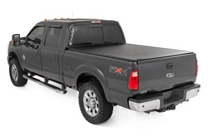Ford F-350 Super Duty Soft Roll Up Bed Cover - Rough Country - Marine-Grade Vinyl with Black Powder-Coated Aluminum Frame - Matte Black - '99-'06 Ford F-350 Super Duty Soft Roll Up Bed Cover - Rough Country - Marine-Grade Vinyl with Black Powder-Coated Aluminum Frame - Matte Black - '99-'06